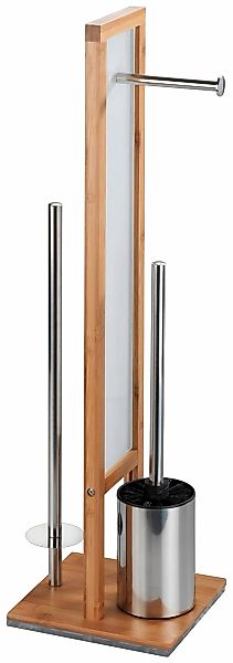 WENKO WC-Garnitur "Rivalta" 1 Stk. aus Bambus-Polyester  Polypropylen integ günstig online kaufen