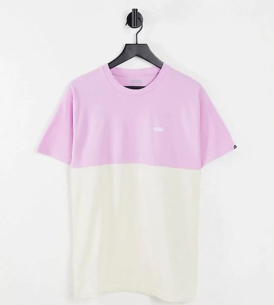 Vans – T-Shirt mit Farbblock-Design in Rosa/Cremeweiß, exklusiv bei ASOS-Vi günstig online kaufen