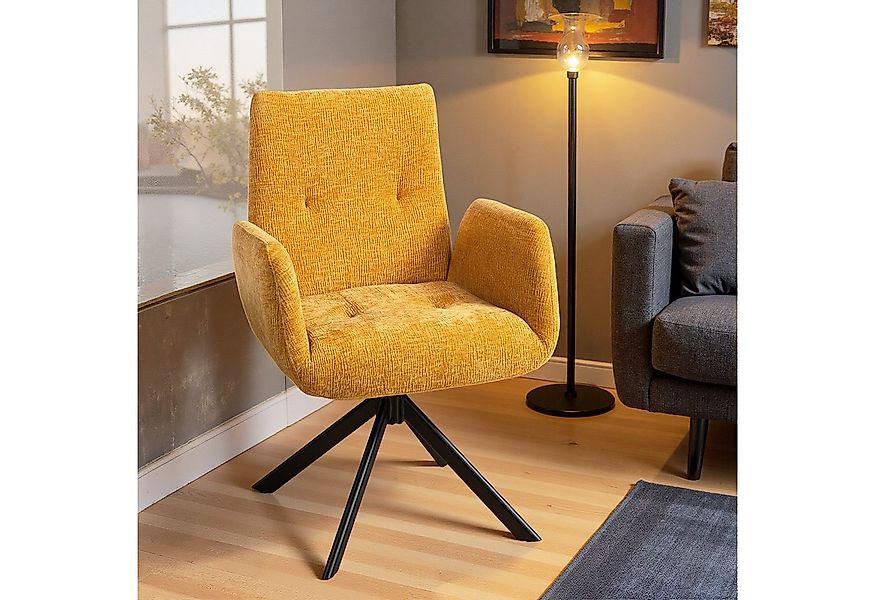 HOMCOM Relaxsessel mit Armlehne, Wolle-Leinenoptik, Knopfheftung, Stahlbein günstig online kaufen