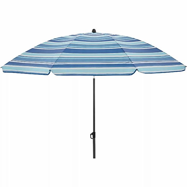Derby Marktschirm COMO Ø 165 cm Blau-Mix mit Knickfunktion günstig online kaufen