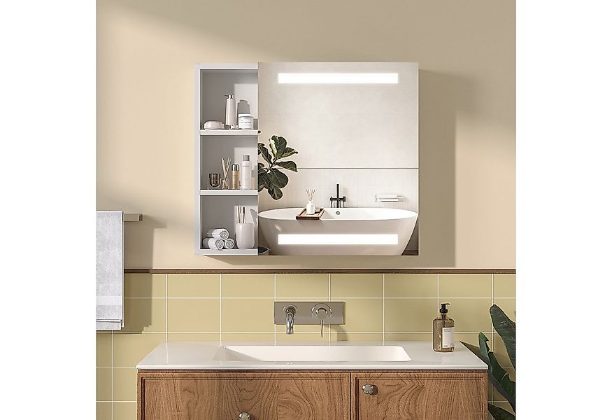 AQUABATOS Badezimmerspiegelschrank LED Spiegelschrank Bad mit Beleuchtung I günstig online kaufen