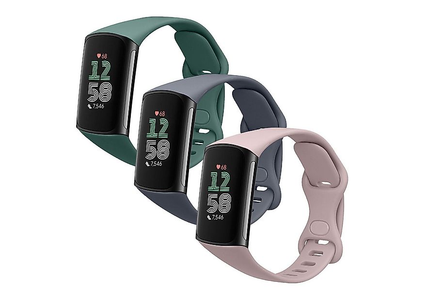 kwmobile Smartwatch-Armband 3x Sportarmband für Fitbit Charge 6 / Charge 5, günstig online kaufen