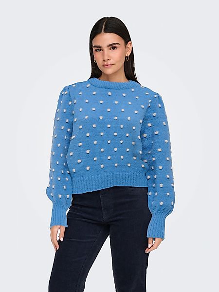JDY Rundhalspullover "JDYSIGRID LIFE L/S ON PUFF PULL KNT NOOS", in gepunkt günstig online kaufen