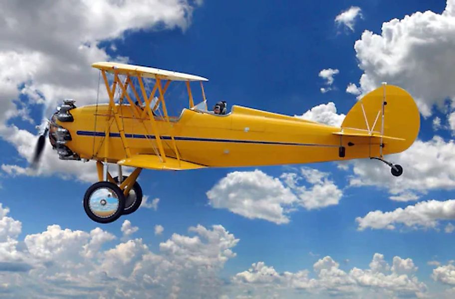 Papermoon Fototapete »Gelbes Flugzeug« günstig online kaufen
