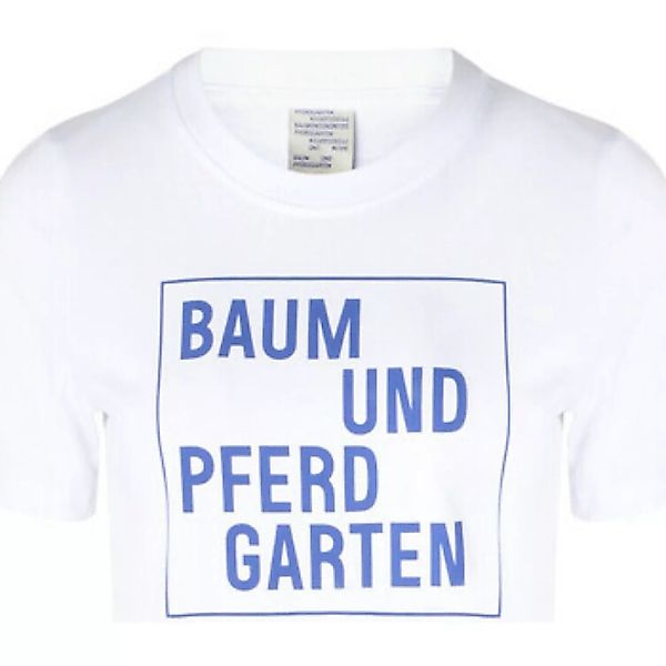 Baum Und Pferdgarten  T-Shirts & Poloshirts T-Shirt  weiß mit blauem Aufdru günstig online kaufen