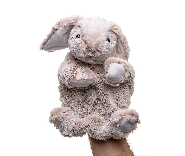 Uni-Toys Kuscheltier Handpuppe - Husky oder Hase - 24 cm (Höhe) - Plüsch-Pu günstig online kaufen