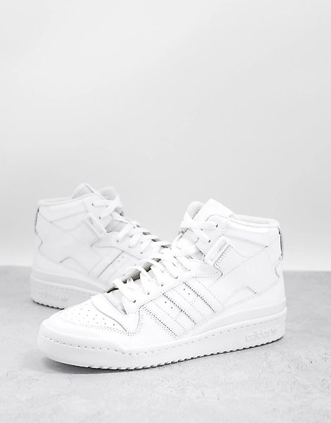 adidas Originals – Forum Mid – Sneaker in Dreifach-Weiß günstig online kaufen