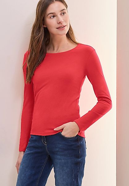 Cecil Langarmshirt "Pia", aus trageangenehmer Baumwollqualität günstig online kaufen