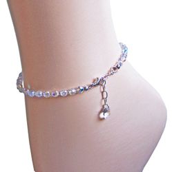 Schöner-SD Fußkette funkelnde Kristallperlen Fußkette mit günstig online kaufen