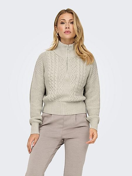 ONLY Stehkragenpullover ONLDORITTA LS CABLE ZIP HIG NECK KNT günstig online kaufen