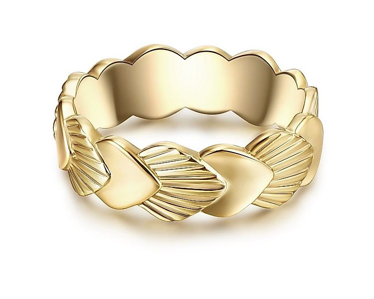 Lulu & Jane Fingerring Muschel gelbgold günstig online kaufen