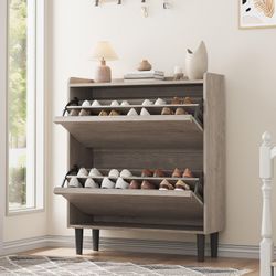 GarveeMore Schuhschrank aus Holz mit 2 günstig online kaufen