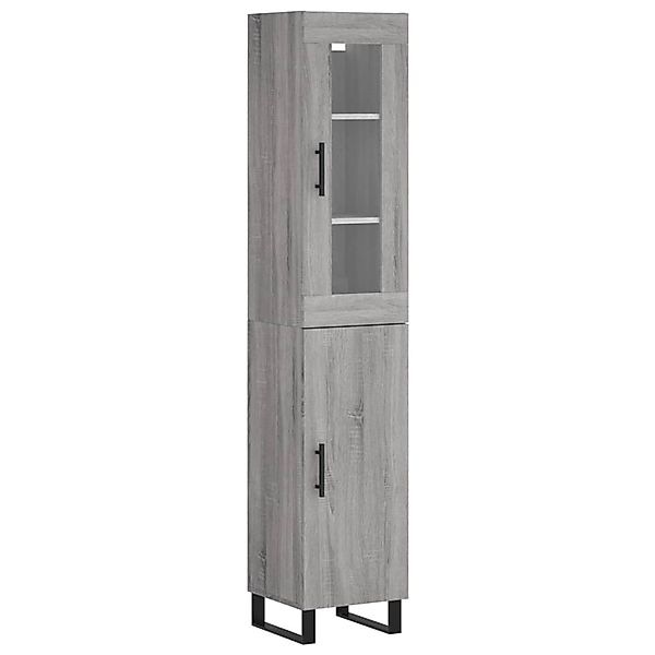vidaXL Highboard Grau Sonoma 34,5x34x180 cm Holzwerkstoff 3199199 günstig online kaufen