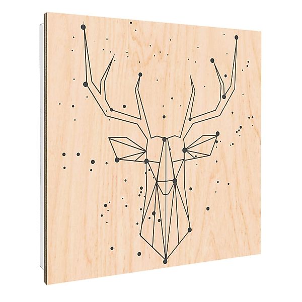 Banjado Großer Schlüsselbox Holz 30x30cm Weiß Scharnier Rechts 50 Haken Sch günstig online kaufen