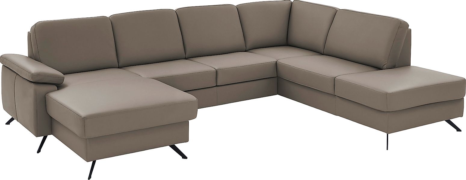 Die PlanBar Wohnlandschaft "PN-EM15047 U-Form, ohne Kopfstützen" Echtleder, günstig online kaufen