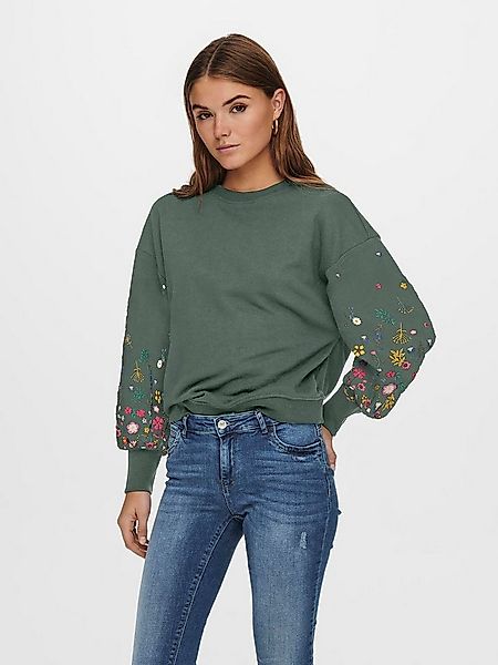 ONLY Sweatshirt ONLBROOKE L/S O-NECK FLOWER SWT Baumwollmischung, regular f günstig online kaufen