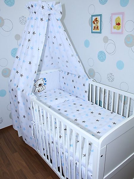 Primawela Babybettwäsche Baby Bettset -5-6 teiliges Set mit Vollstoff Himme günstig online kaufen