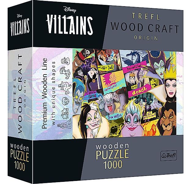 Trefl Puzzle Wood Craft Villains Wiedersehen 1000 Teile Holzpuzzle, 1000 Pu günstig online kaufen