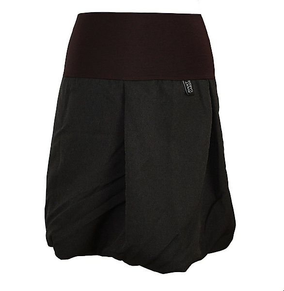 dunkle design Ballonrock Grau Braun Meliert 51cm Elastischer Bund günstig online kaufen