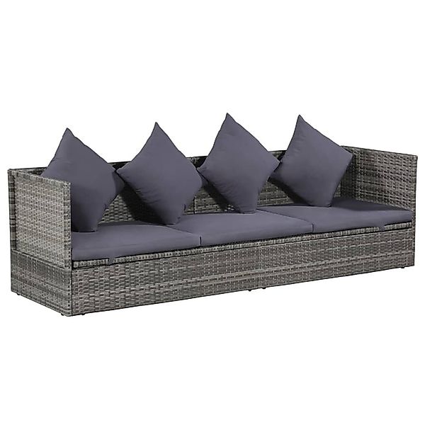 DOTMALL Gartenbank Garten-Sofabett mit Kissen Polyrattan günstig online kaufen