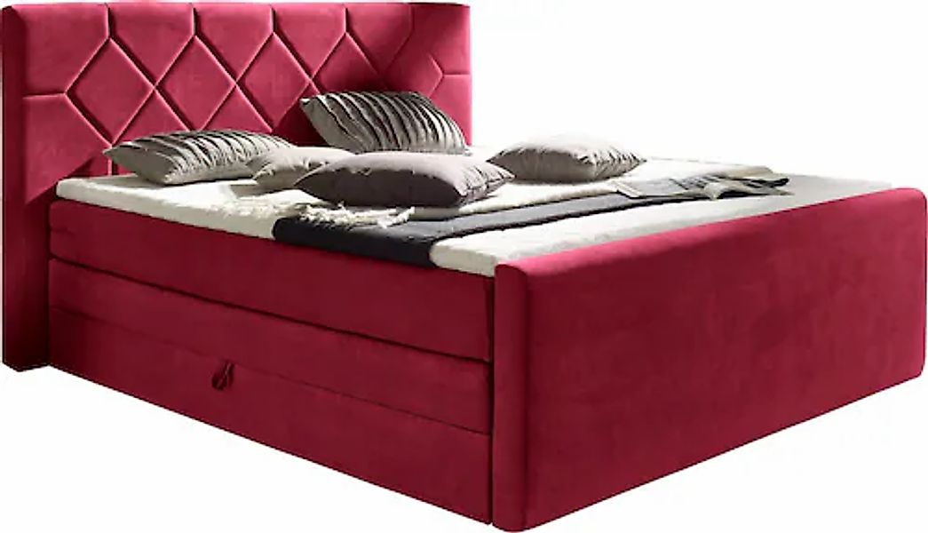 PLACES OF STYLE Boxspringbett "Atlanta" inklusive Topper und Bettkasten günstig online kaufen