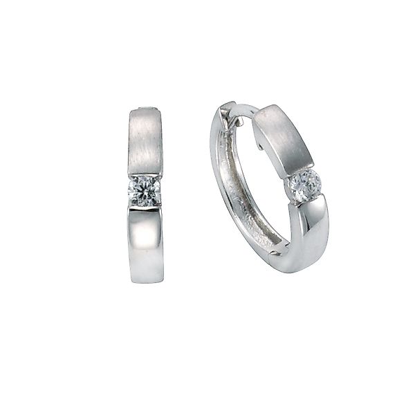 Vivance Paar Creolen 333 Weißgold Zirkonia günstig online kaufen