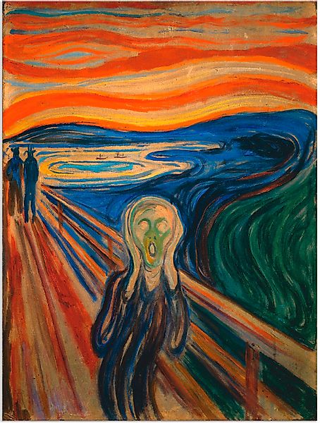 Artland "Der Schrei. 1893" Mann 1 Stk. tlg. als Alubild, Leinwandbild, Post günstig online kaufen