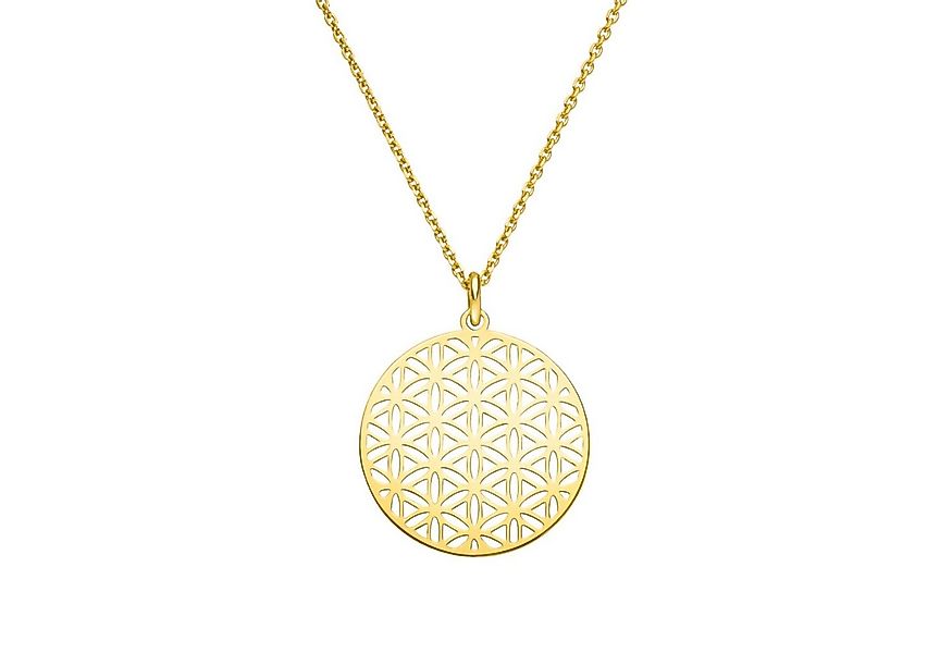 SCHOSCHON Kette mit Anhänger Halskette Lebensblume Anhänger 925 Silber verg günstig online kaufen