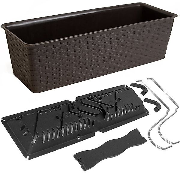 Balkonkasten Ratolla Umbra 39x16x14,5cm Bewässerungssystem günstig online kaufen