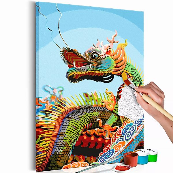 Malen Nach Zahlen - Colourful Dragon günstig online kaufen