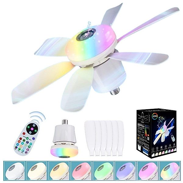QUBEBU Deckenventilator Deckenventilator mit Beleuchtung, Fernbedienung, günstig online kaufen
