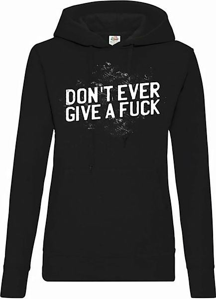 Youth Designz Kapuzenpullover "Dont Ever Give A F**k" Damen Hoodie Pullover günstig online kaufen