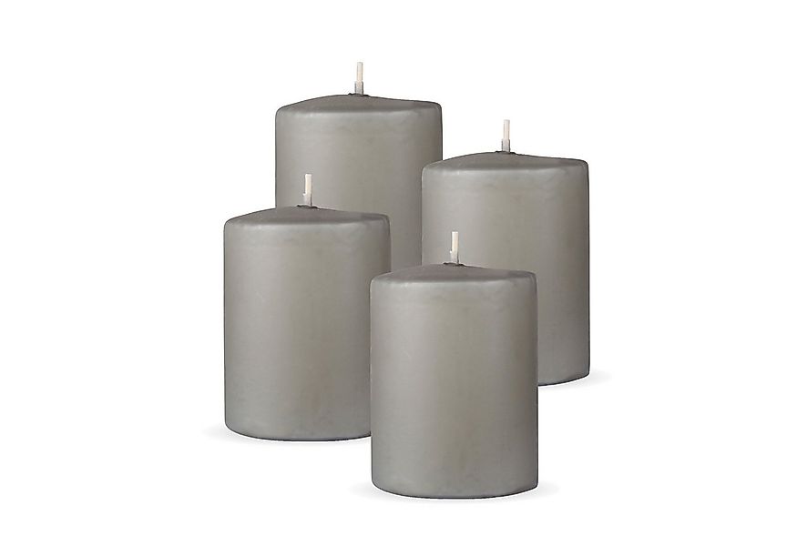 HS Candle Stumpenkerze Säulenkerze Ø7cm (4-tlg), Wachskerzen - unparfümiert günstig online kaufen