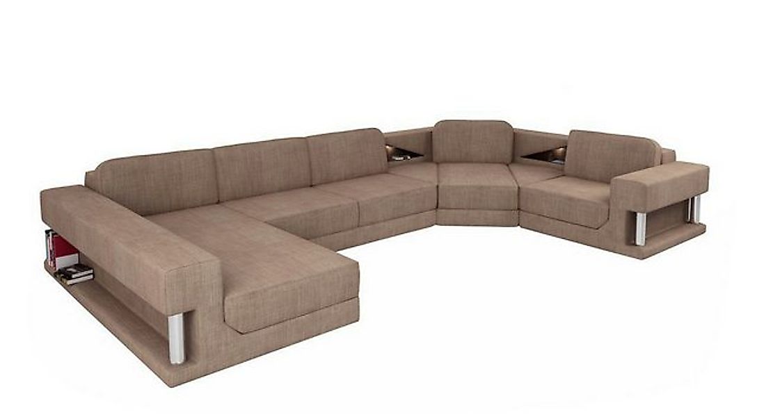 Xlmoebel Ecksofa Eckschlafsofa in schicker U-Form mit Textilbezug und Bettf günstig online kaufen