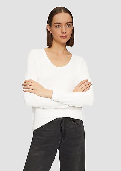s.Oliver Langarmshirt Langarmshirt aus Slub Yarn günstig online kaufen