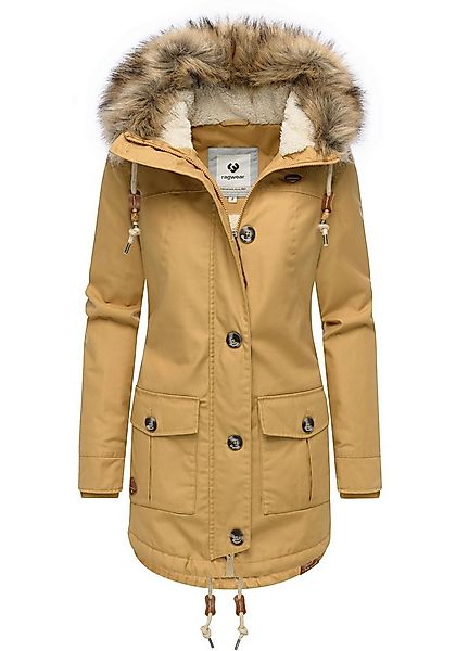 Ragwear Wintermantel Jane YOUMODO Winter Kurzmantel mit Kapuze und Kunstfel günstig online kaufen