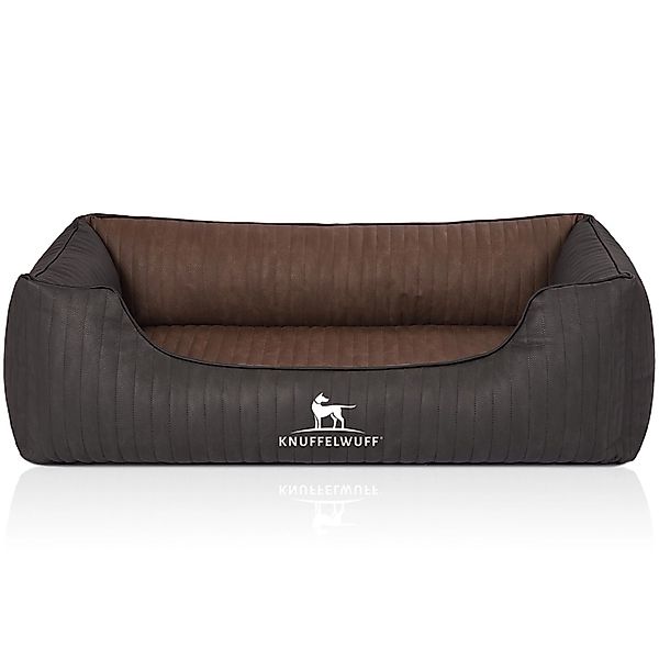 Knuffelwuff Hundebett Outback Orthopädisch Kunstleder M-L 85 x 63cm Schwarz günstig online kaufen