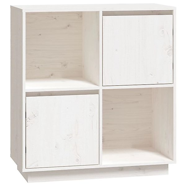 vidaXL Sideboard Weiß 74x35x80 cm Massivholz Kiefer 814350 günstig online kaufen