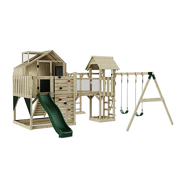 OutdoorToys Spielturm Knut mit Kinderschaukel Dunkelgrün günstig online kaufen