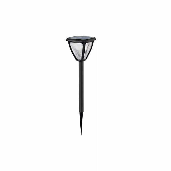 LED Solar Erdspießleuchte Vapora in Schwarz und Transparent 1,5W 200lm IP44 günstig online kaufen