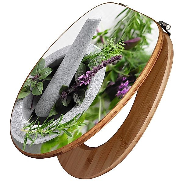 Banjado Design WC Sitz Bambus Toilettendeckel Toilettensitz Bambus Holz Klo günstig online kaufen