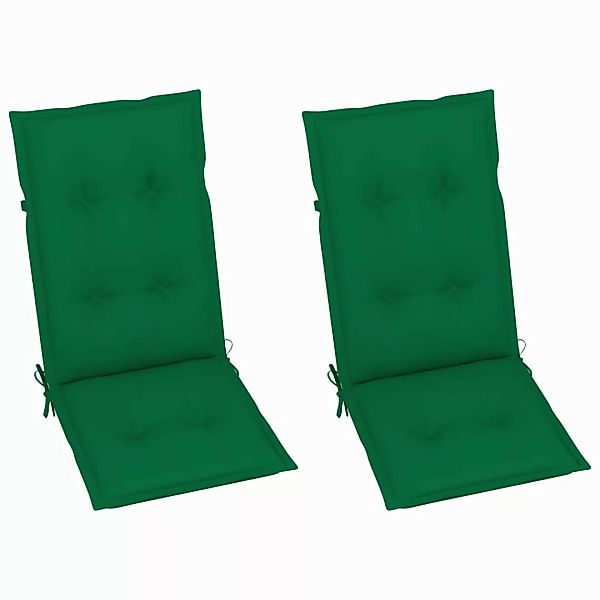 Gartenstuhlauflagen 2 Stk. Grün 120x50x7 Cm günstig online kaufen