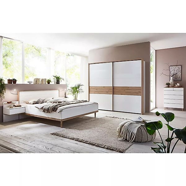 Schlafzimmermöbel Komplett Set mit 300cm Schwebetürenschrank, 180cm Doppelb günstig online kaufen
