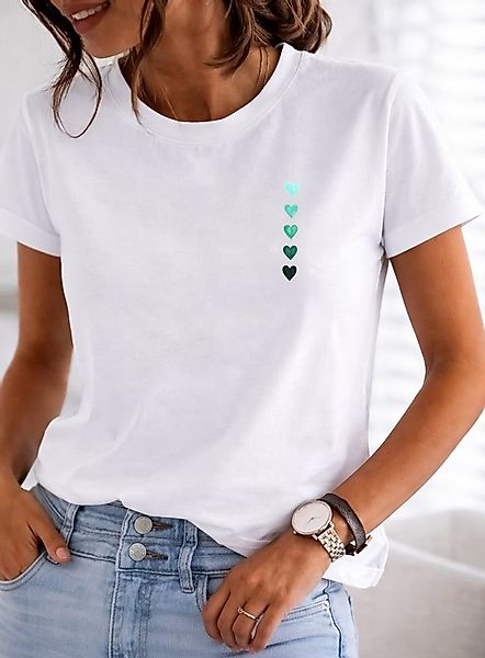 RMK T-Shirt Damen Shirt Classic Basic Herz aus Baumwolle günstig online kaufen