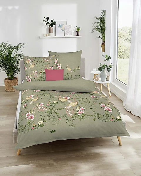 Kaeppel Bettwäsche »Pagode«, Mit Blumen günstig online kaufen