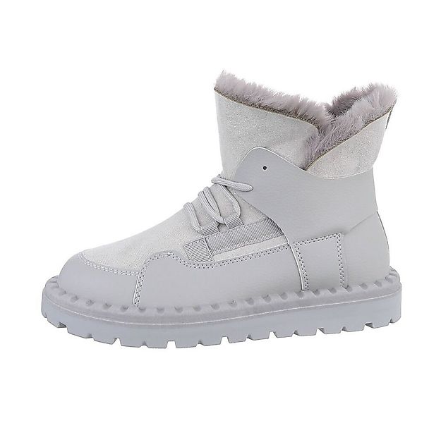 Ital-Design Damen Snowboots Freizeit Snowboots Flach Schnürstiefeletten in günstig online kaufen