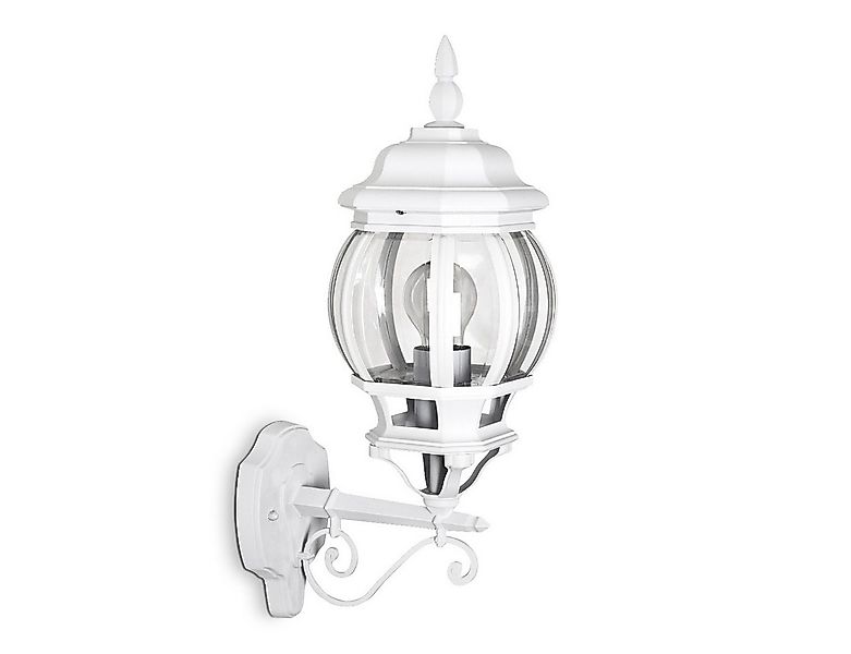 hofstein Außen-Wandleuchte »Meyen« Außenwandlampe, Aluguss in Weiß m. Kunst günstig online kaufen