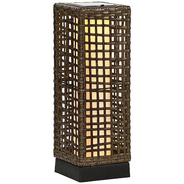 Outsunny LED Solarleuchte Rattan Solarlampe, Wasserdichte günstig online kaufen