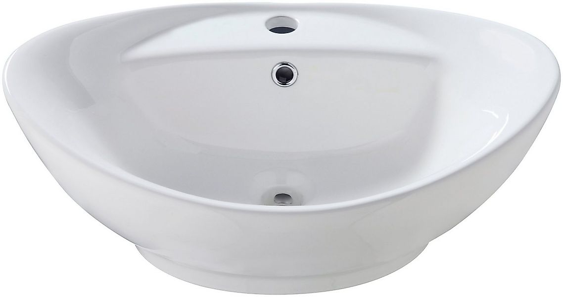 welltime Aufsatzwaschbecken Bilbao, mit Überlauf, oval, Breite 60 cm günstig online kaufen