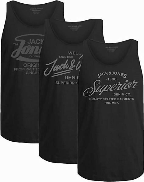 Jack & Jones Tanktop Bequemes Slimfit Shirt mit Printdruck (3er-Pack) mit P günstig online kaufen